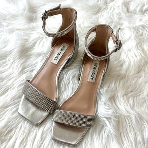 Steve Madden Silver Rhinestone Women's Heels